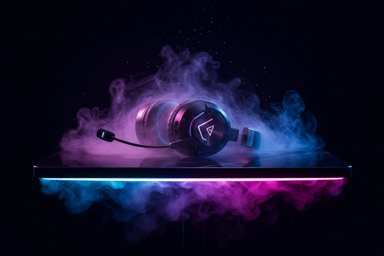 Premium Headphone Smoke Banner
